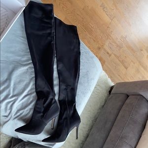 Aldo Satin Sailors Thigh high boot.
